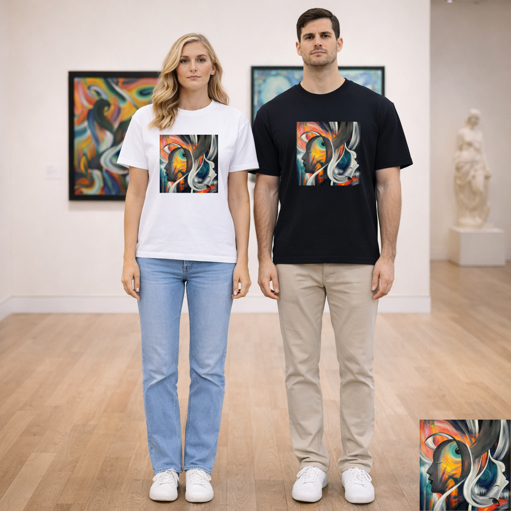 Abstract Expression Portrait T-Shirt | Eco-Limited