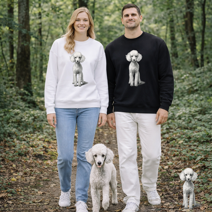 Elegant Poodle Illustration Sweatshirt | Eco-Limited
