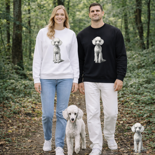 Elegant Poodle Illustration Sweatshirt | Eco-Limited