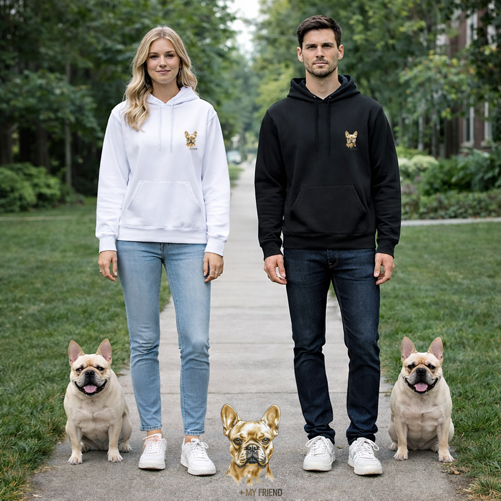 French Bulldog Portrait Hoodie | Eco-Limited