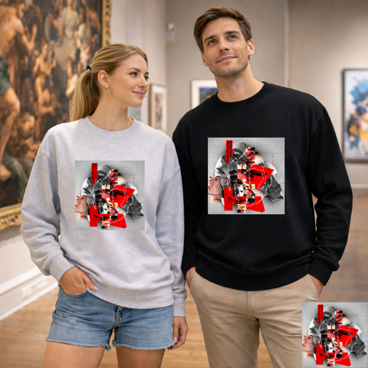 Surreal Identity Collage Sweatshirt | Eco-Limited